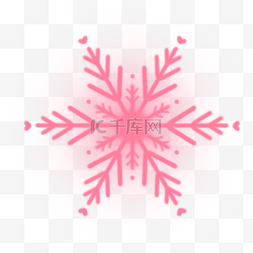 小雪图案图片_雪花装饰图案粉红小花