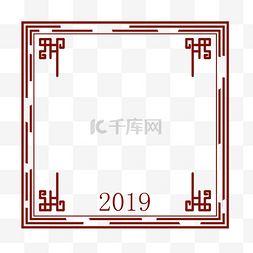 2019深红中式边框