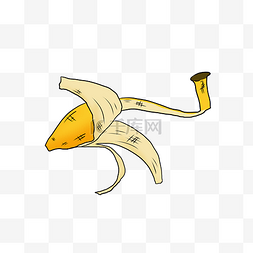 雪地香蕉船图片_仿真垃圾黄色香蕉皮