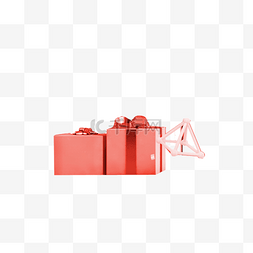 红色的礼品盒免抠图