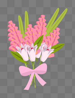 粉色植物花束