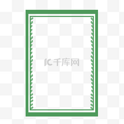 绿色节日装饰图片_绿色简约竖长方形边框