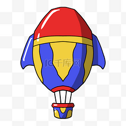彩色气球热气球图片_飞机造型热气球插画