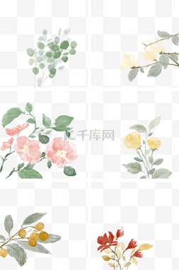 中国水墨风植物图片_水墨植物水彩中国风