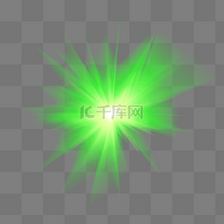 光效绿图片_绿色光效PSD透明底