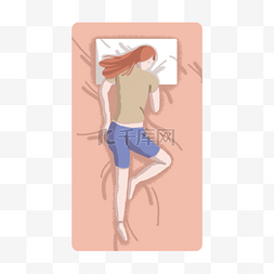 床上睡眠图片_世界睡眠日在床上趴着睡的女生