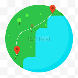 旅游图片_地球上标记的旅游线路图