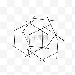 几何图形黑色图片_黑色线条线性