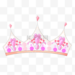 粉色的皇冠手绘插画