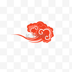 中国风祥云底纹红色图片_传统中国风红色祥云底纹