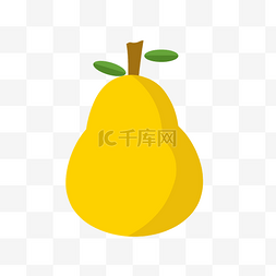 黄色水果海报图片_金黄色鸭梨插图装饰