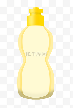 卡通黄色瓶子图片_手绘黄色瓶子插画