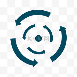循环利用标志图片_黑色创意循环箭头图