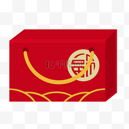 红色礼盒卡通装饰