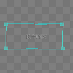 科技感透明元素图片_蓝色科技感科技边框