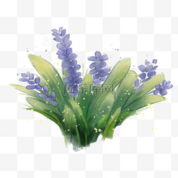 扁平化小树叶图片_紫色植物花朵元素