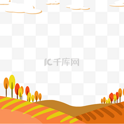 秋季树木边框