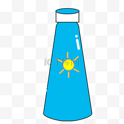 锥形锥形图图片_卡通蓝色的锥形瓶子免抠图