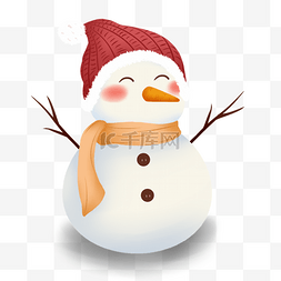 圣诞节雪人装饰图片_冬天可爱卡通雪人