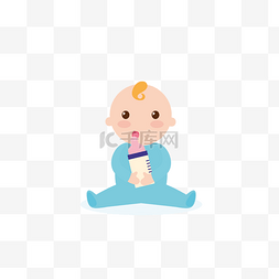 陨石宝贝图片_母婴婴儿宝贝喝奶插画