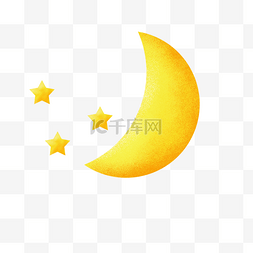 星空流程图图片_黄色卡通月亮星星