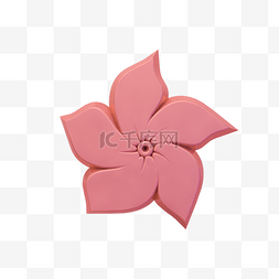 C4D女王节粉色立体花瓣