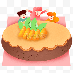 蛋糕水果蛋糕插画