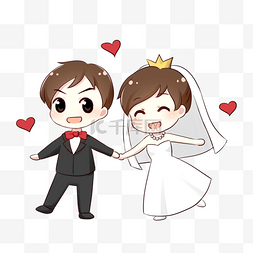 系列动漫图片_西式双人婚礼系列之快乐婚礼PNG透