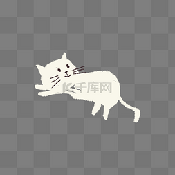 卡通插画猫咪免抠