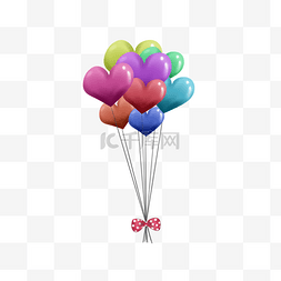 房费气球图片_手绘彩色气球束