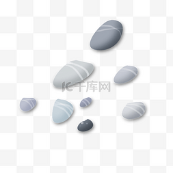 冷色系装饰图片_石头装饰图案一堆石头