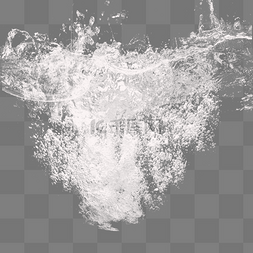 水溅起的水图片_白色溅起的水花元素