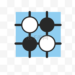 智力游戏图片_黄色扁平化围棋元素