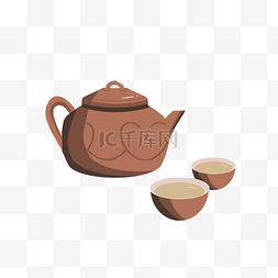 品茶茶具图片_古风茶壶茶杯