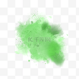 绿色墨迹矢量素材图