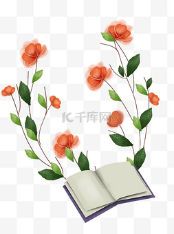 书本和花朵