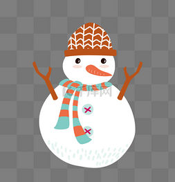 雪人圣诞毛线帽可爱针织平安夜PNG