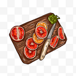 食物海报素材图图片_手绘卡通可爱水果食物插画