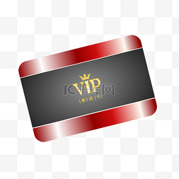 会员卡vip卡图片_手绘红配黑会员卡模板矢量免抠素