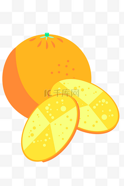5水果图片_手绘2.5D扁平化橙子