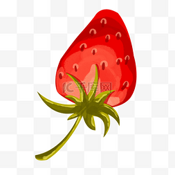奶油草莓手绘插画