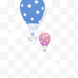 高空排污图片_彩色的高空气球免抠图