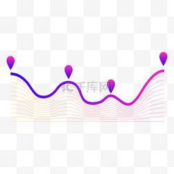 创意曲线渐变数据PPT素材