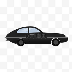 黑色的小汽车插画