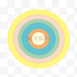 彩色手绘立体圆球形状