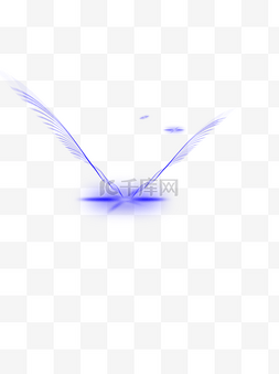 线条展翅图片_蓝色科技炫酷光效光束光晕展翅线