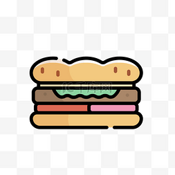 汉堡食品图片_mbe风格汉堡素材图标