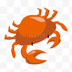 手绘海鲜螃蟹插画