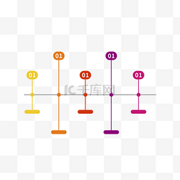矢量彩色数字编号步骤PNG图片