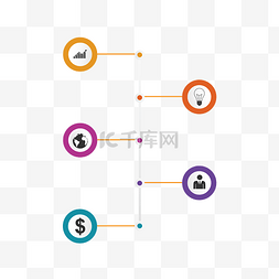 时间轴图片图片_彩色圆圈信息图表
